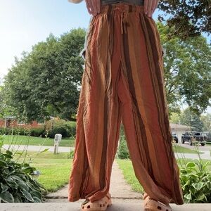 Striped Brown and Orange Women’s Pants